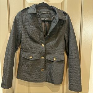 Joompy Quilted Lightweight Jacket in Black, Size Small